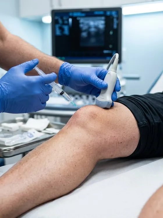 Infiltración de rodilla guiada por ecografía